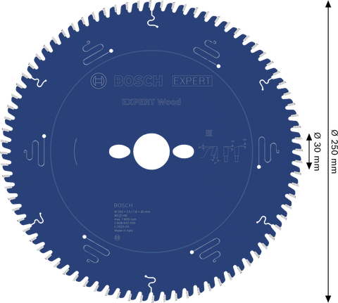 BoschEXPERT 木工圆锯片 250 毫米，适用于木材。